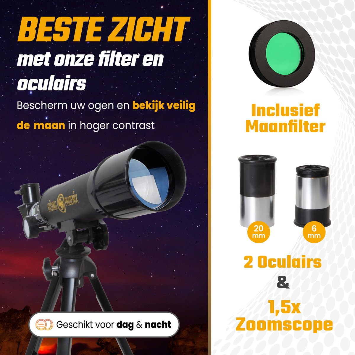 Wat vinden we goed aan de RP Telescoop 90x Zoom Set