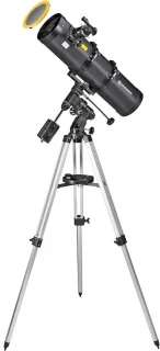 Spiegeltelescoop met zonnefilter en smartphone-adapter