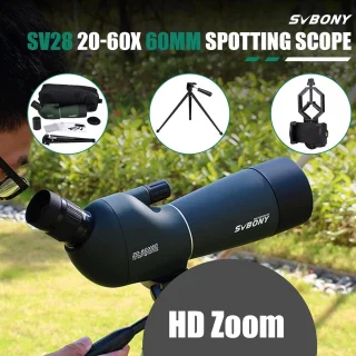 Spotting Scope IP65 Waterdicht 45° Oculair BAK-4 met Statief en Telefoon Adapter