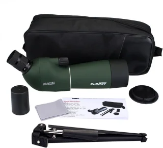 Spotting Scope IP65 Waterdicht 45° Oculair BAK-4 met Statief en Telefoon Adapter