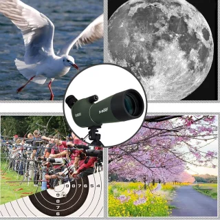 Spotting Scope IP65 Waterdicht 45° Oculair BAK-4 met Statief en Telefoon Adapter