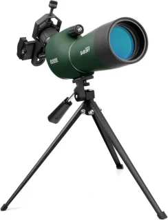 Spotting Scope IP65 Waterdicht 45° Oculair BAK-4 met Statief en Telefoon Adapter