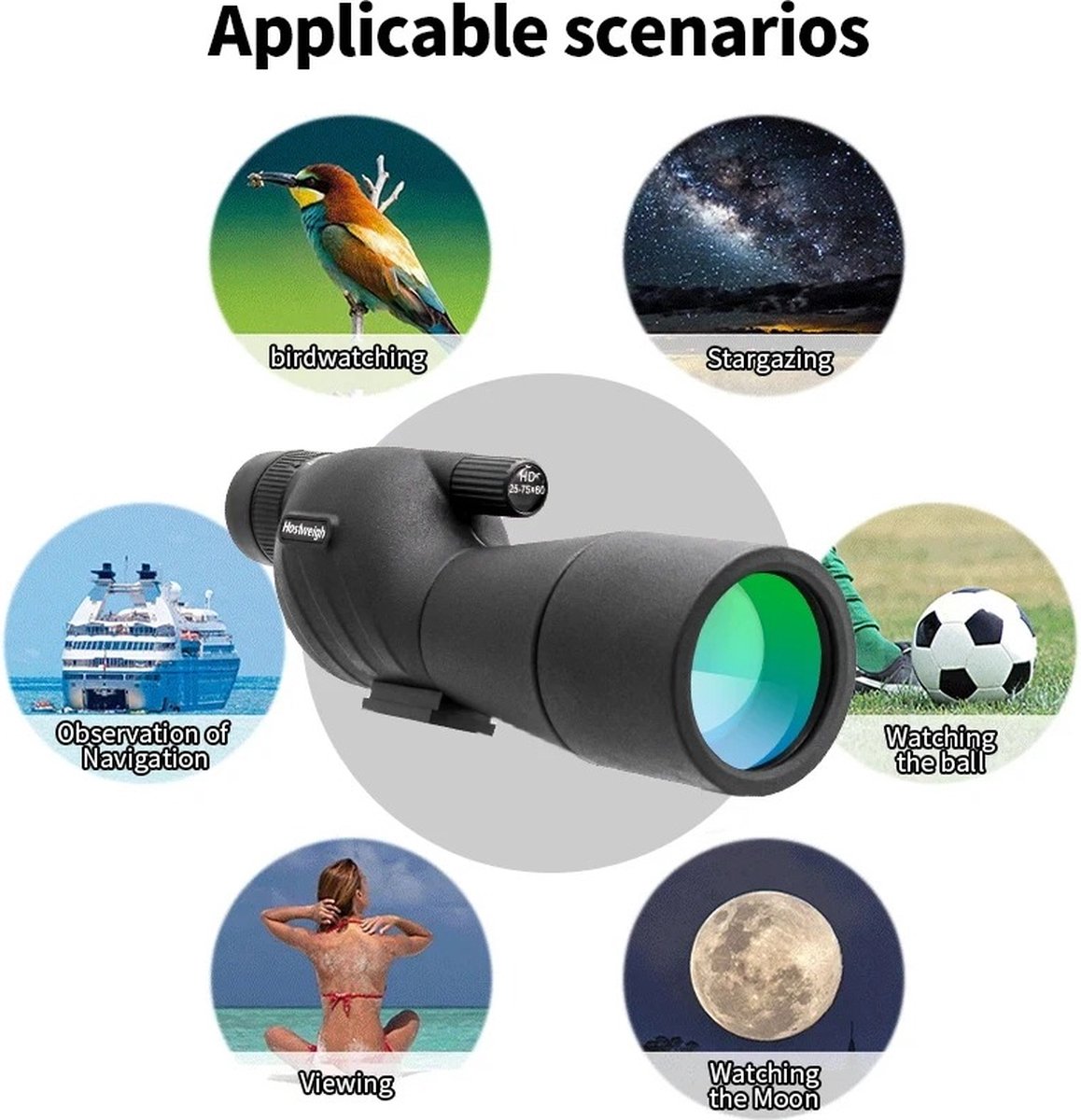 Spotting Scope Telescoop 45° met Tafelstatief en Telefoonadapter