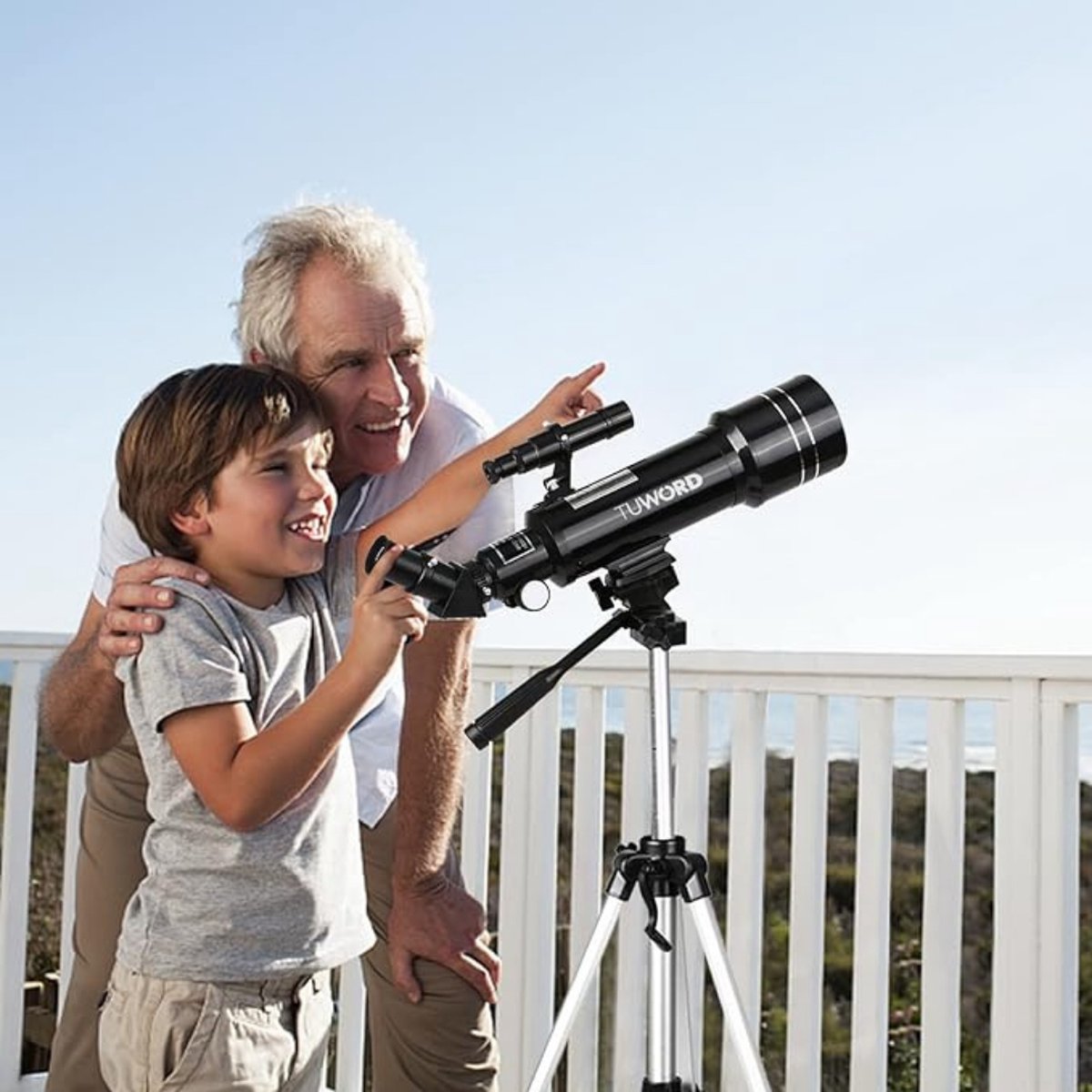 Sterrenkijker 70/400 Astronomische Telescoop met Aluminium Statief en Rugtas