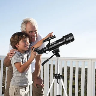 Sterrenkijker 70/400 Astronomische Telescoop met Aluminium Statief en Rugtas