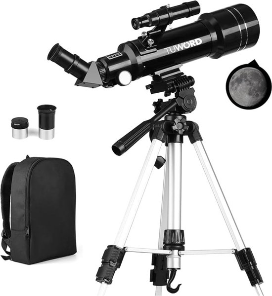 Sterrenkijker 70/400 Astronomische Telescoop met Aluminium Statief en Rugtas