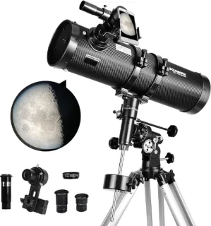 Sterrenkijker Tafel telescoop met 1.5X Barlow Lens en T-maanfilt
