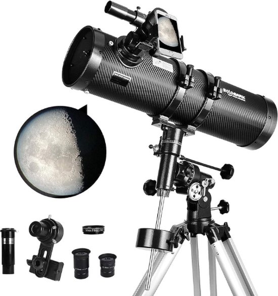 Sterrenkijker Tafel telescoop met 1.5X Barlow Lens en T-maanfilt