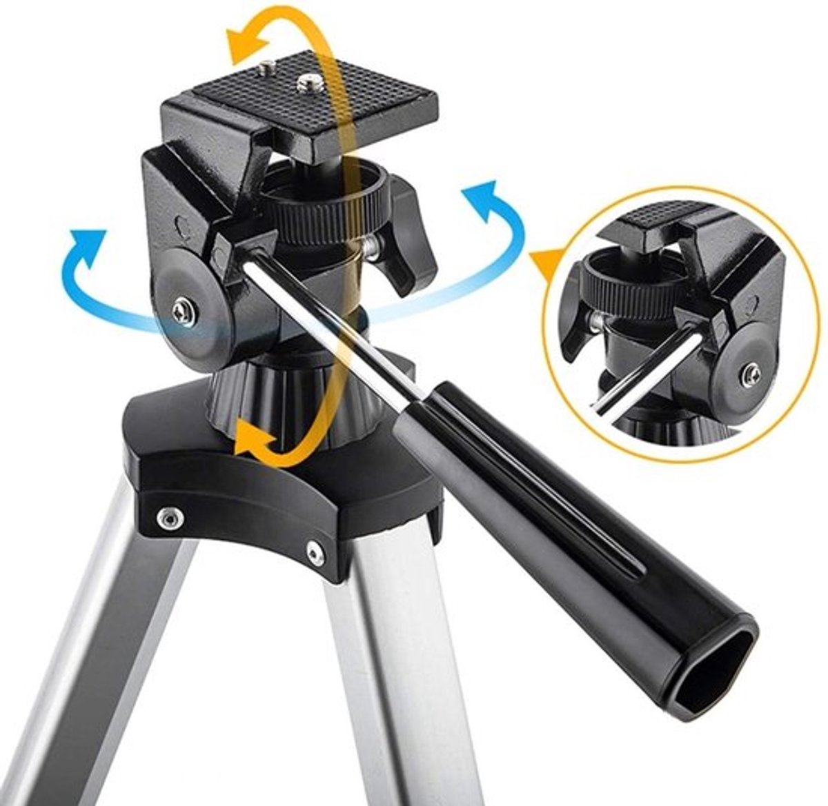 Sterrenkijker Telescoop 333x Zoom met Statief en Telefoonhouder Wit
