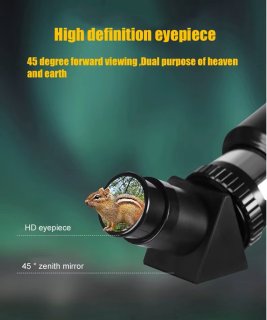 Sterrenkijker Telescoop 333x Zoom met Statief en Telefoonhouder Wit