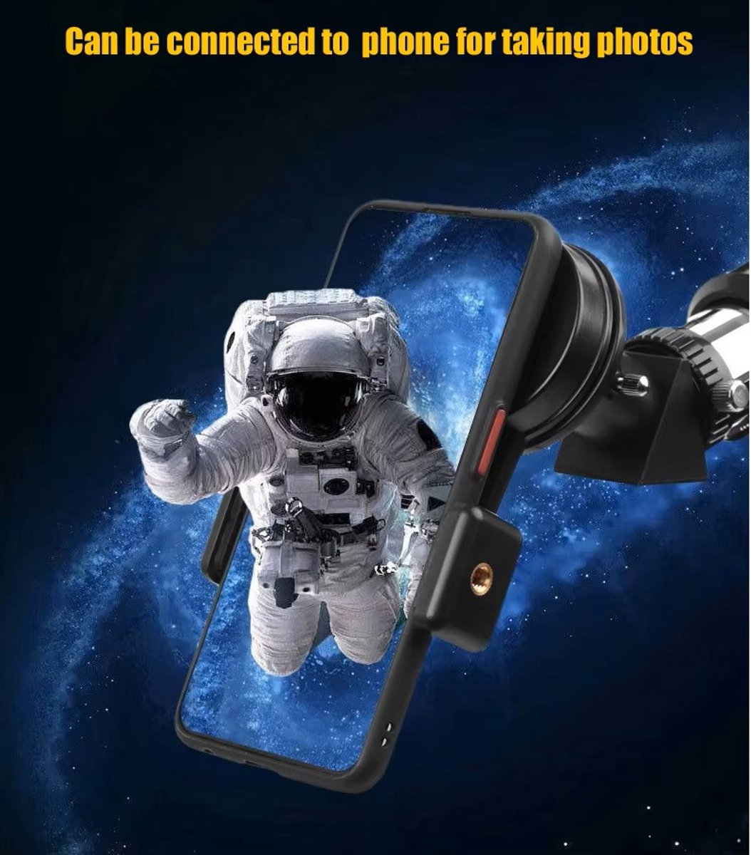 Sterrenkijker Telescoop 333x Zoom met Statief en Telefoonhouder Wit