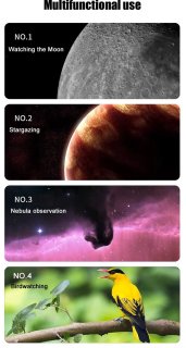 Sterrenkijker Telescoop 333x Zoom met Statief en Telefoonhouder Wit