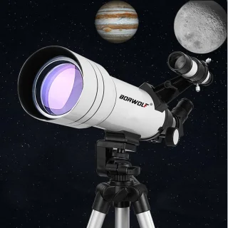 Sterrenkijker Telescoop 333x Zoom met Statief en Telefoonhouder Wit