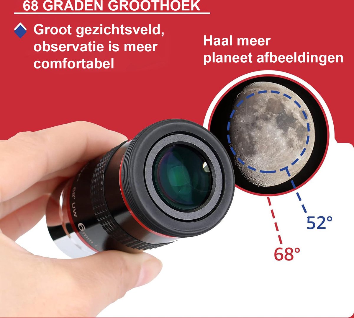 Svbony 1,25 inch 9 mm Oculair Telescoop Ultragroothoek