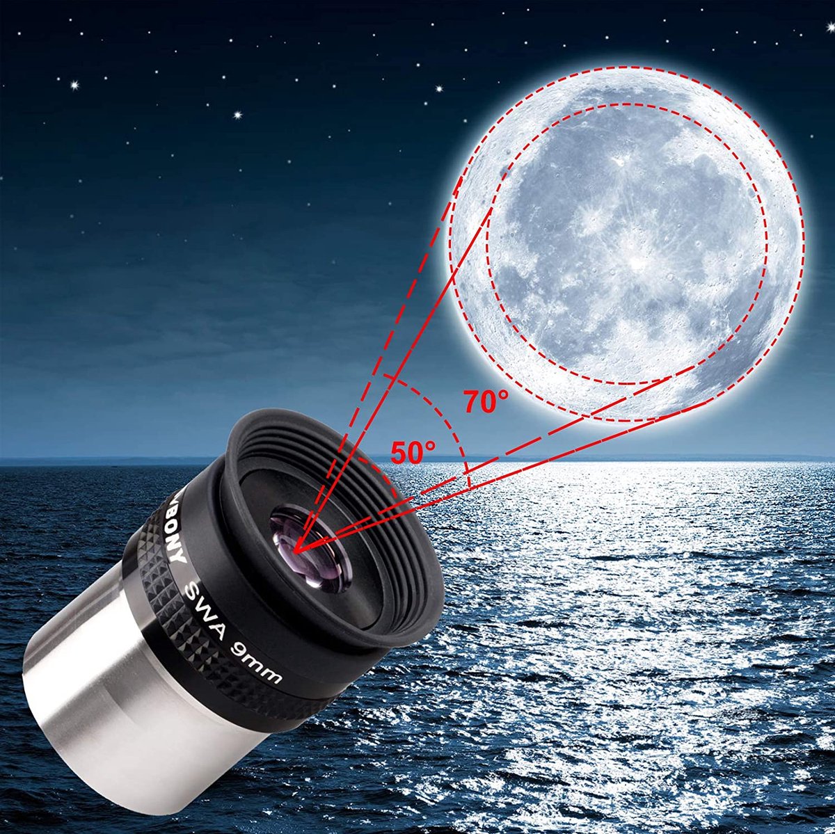 Svbony 18mm 72° 2 inch Telescoop Oculair