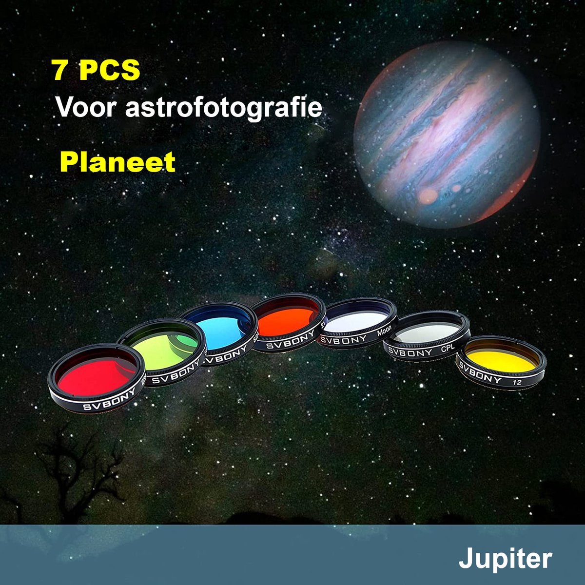 Svbony 7-delige 1.25 inch filterset planetair en maan observeren X01NSK66