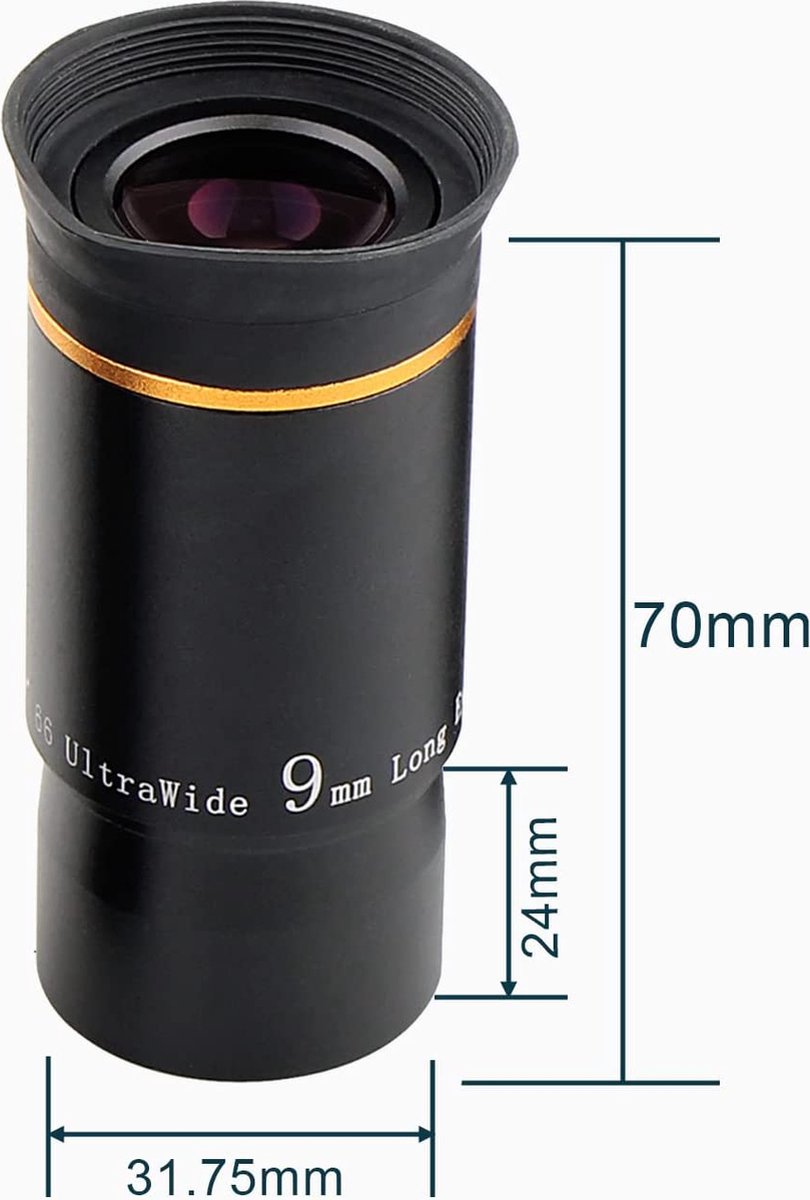 Svbony 9mm 1,25" Oculair Super Groothoek 66°