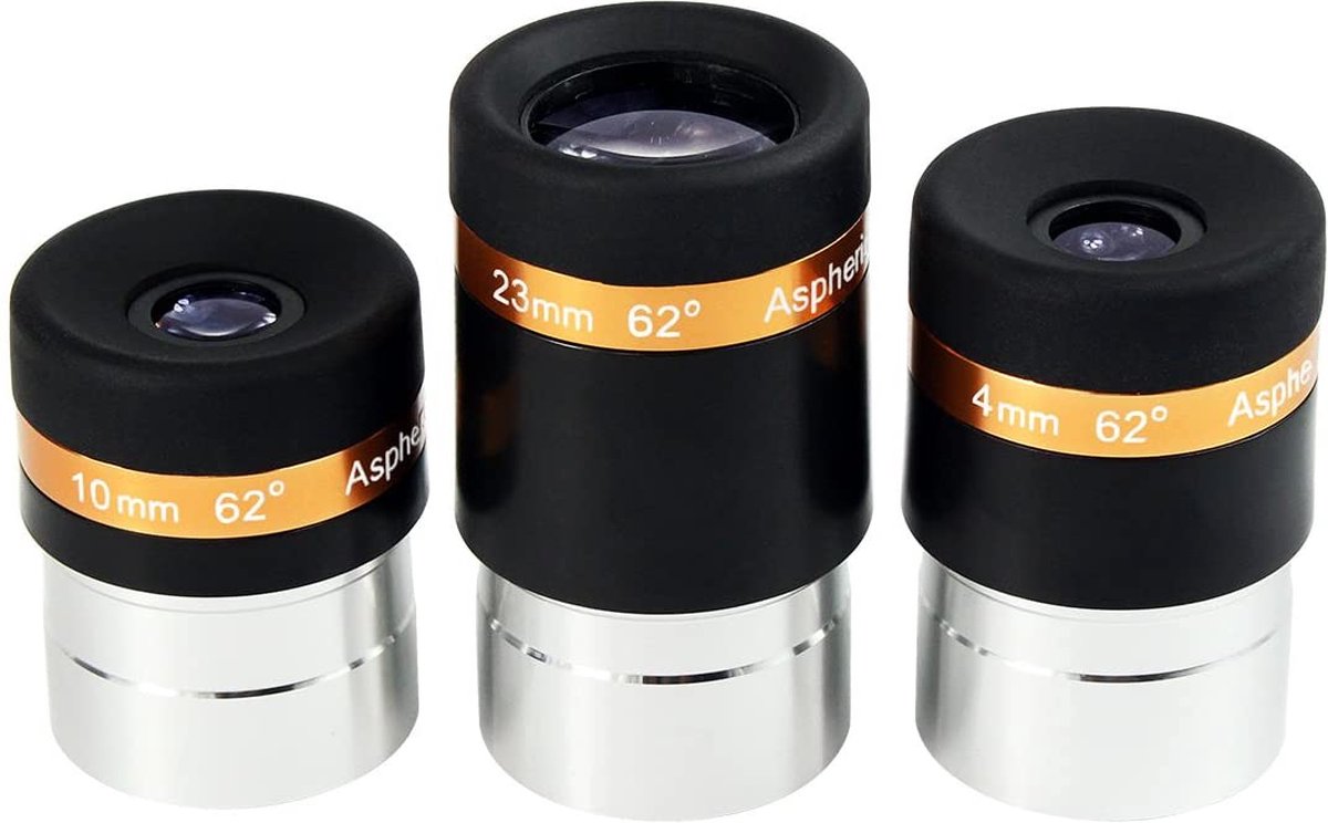 Svbony Astronomische Oculairset 1.25 inch 4mm 10mm 23mm