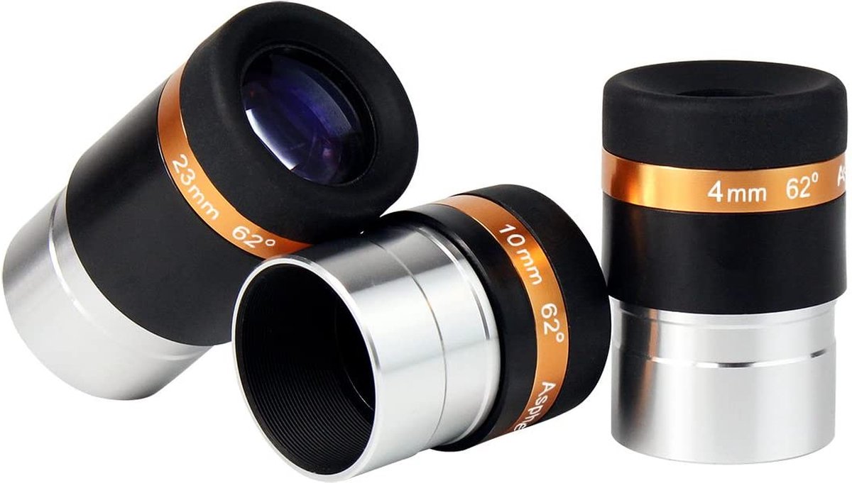 Svbony Astronomische Oculairset 1.25 inch 4mm 10mm 23mm