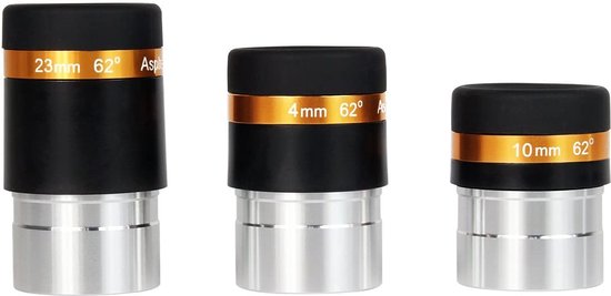Svbony Astronomische Oculairset 1.25 inch 4mm 10mm 23mm