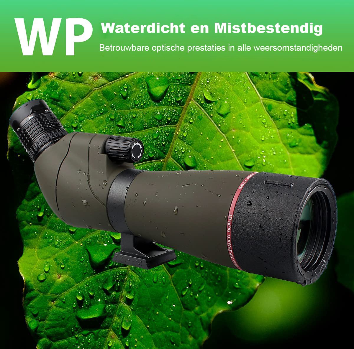 Svbony SV13 Spotting Scope 20-60x80 Monoculaire 45° Incl Telefoonadapter