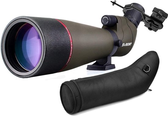 Svbony SV13 Spotting Scope 20-60x80 Monoculaire 45° Incl Telefoonadapter