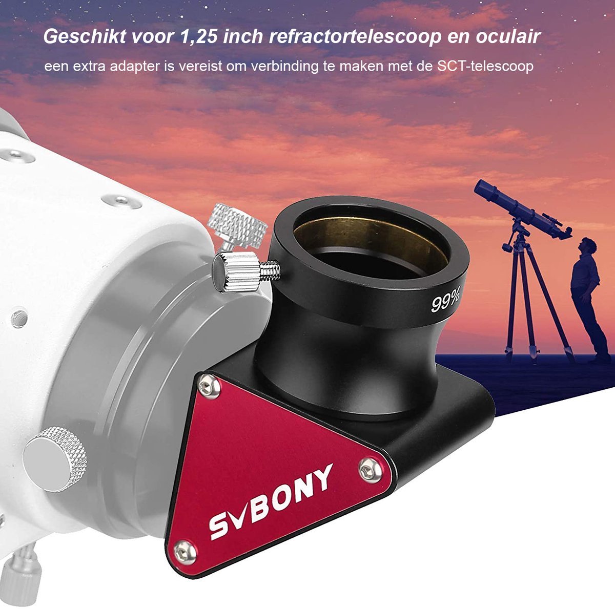 Svbony SV188P 1,25 inch diëlektrische diagonale spiegel