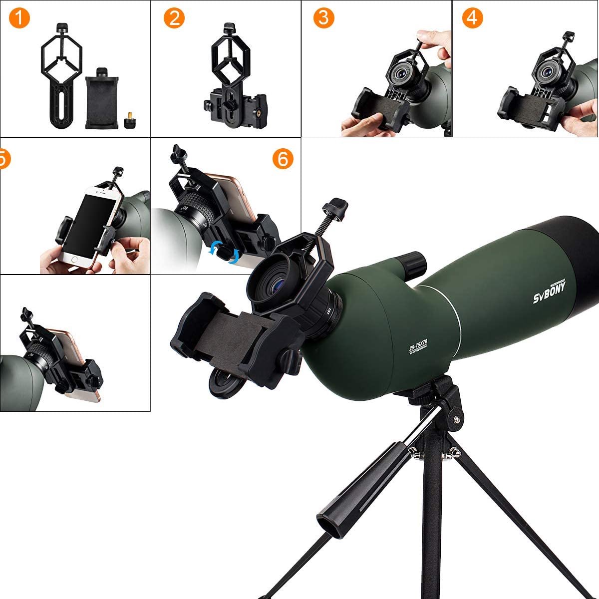 Svbony SV28 Spotting Scope 20-60x60 Monoculaire Telescoop