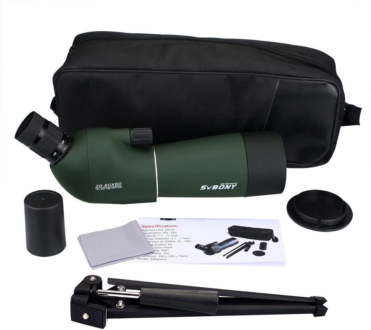 Svbony SV28 Spotting Scope 20-60x60 Monoculaire Telescoop