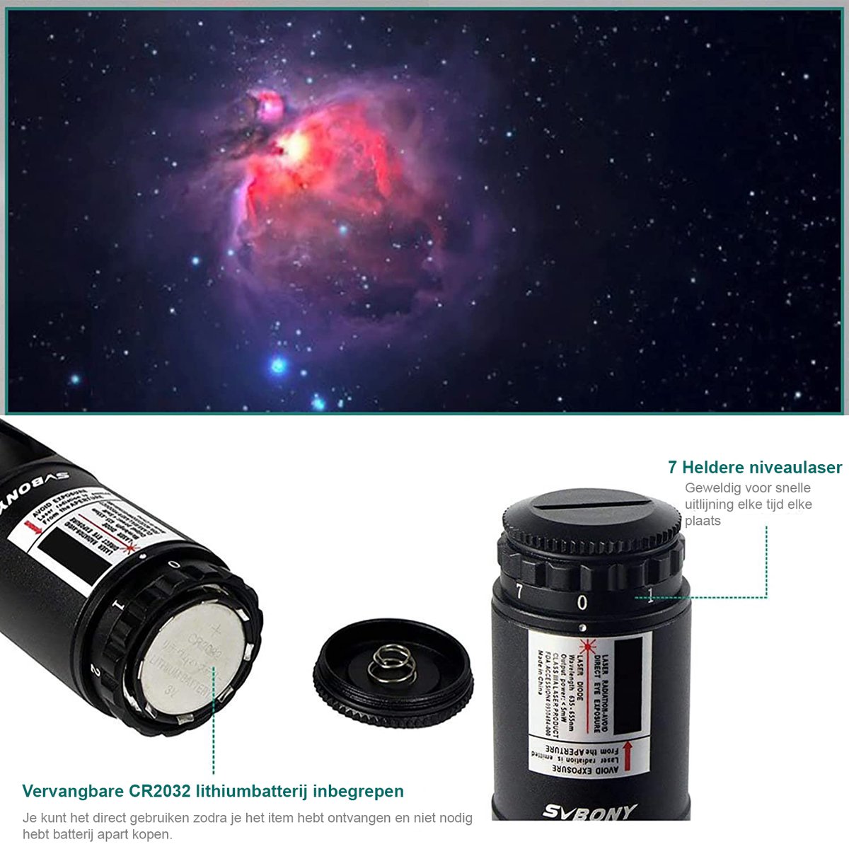 SVBony Telescopische Adapter 1.25" & 2" Metal Colimator