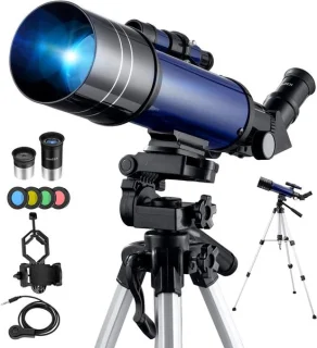 Telescoop 400/70mm refractor - blauw