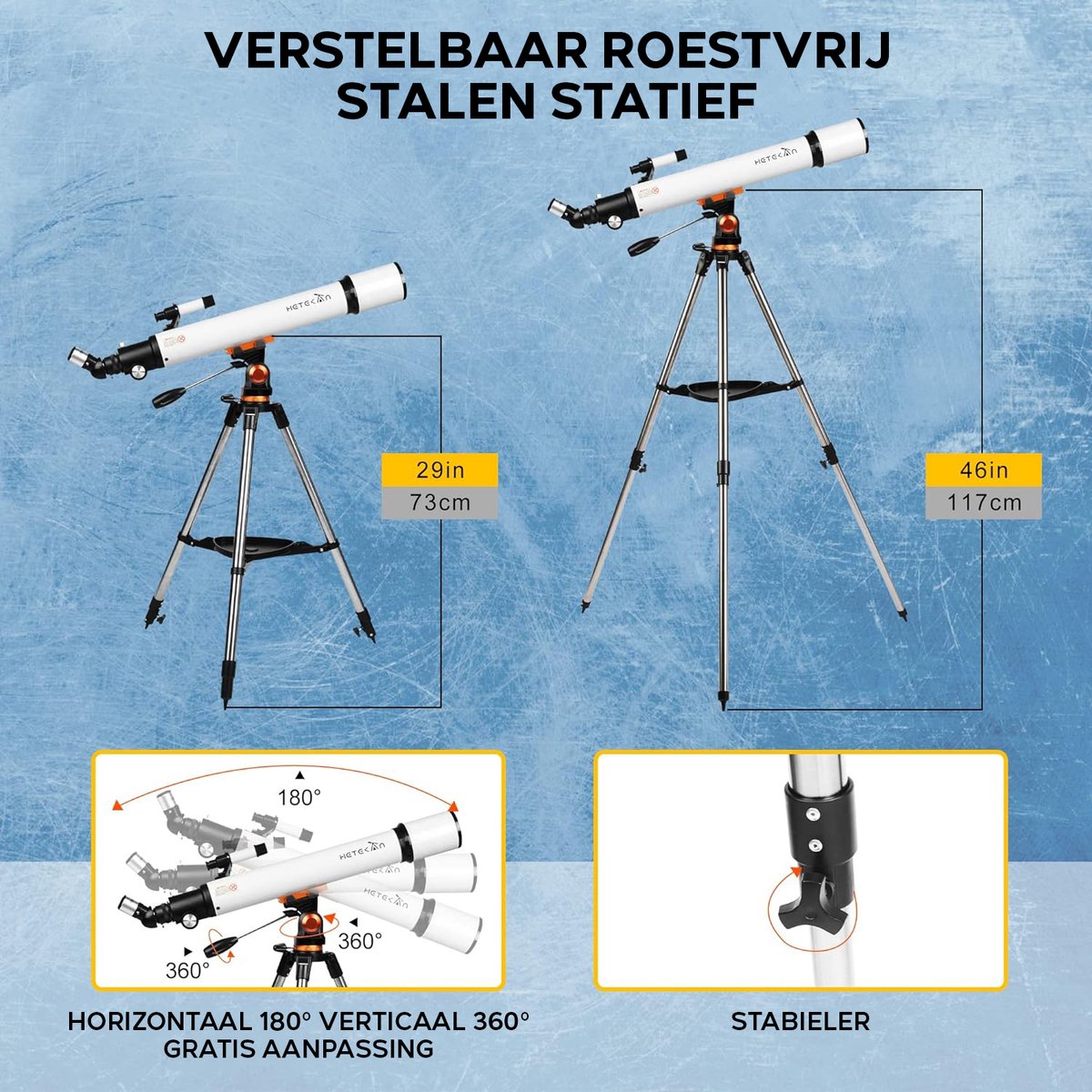 Telescoop 70 mm met Telefoon Adapter en Draagtas