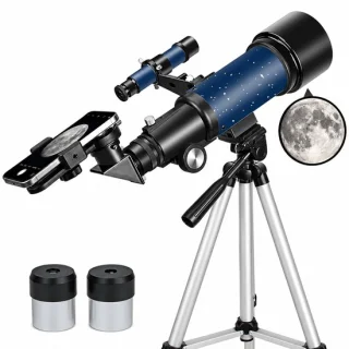 Telescoop 70 mm refractor met 400 mm brandpuntsafstand – blauw