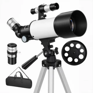 Telescoop 70 mm refractor met verstelbaar statief - wit
