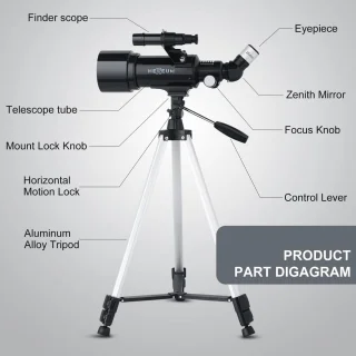 Telescoop 70mm/500mm Astronomische Refractor