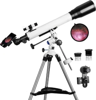 Telescoop 70x zoom met verstelbaar statief wit