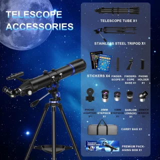 Telescoop 90/800 mm