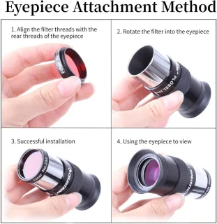 Wat vinden we goed aan de Telescoop maanfilterset 1,25 inch oculairfilters