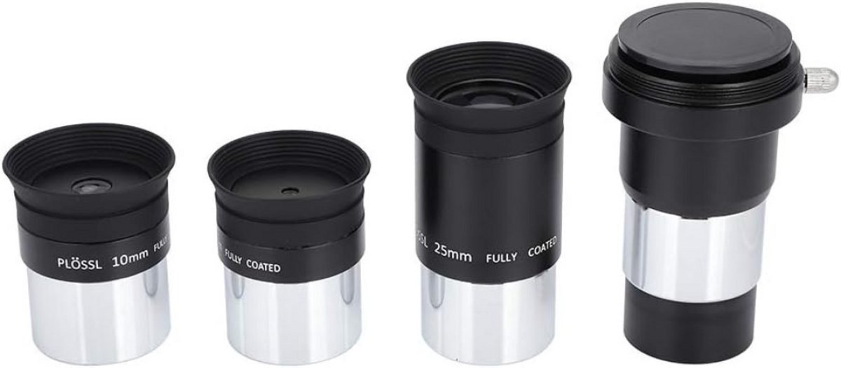 Telescoop Oculair Set 1.25 Inch Plössl 4mm 10mm 25mm 2X Barlow Lens