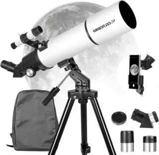 Telescoop - Refractor telescoop - 80 mm apertuur - zwart