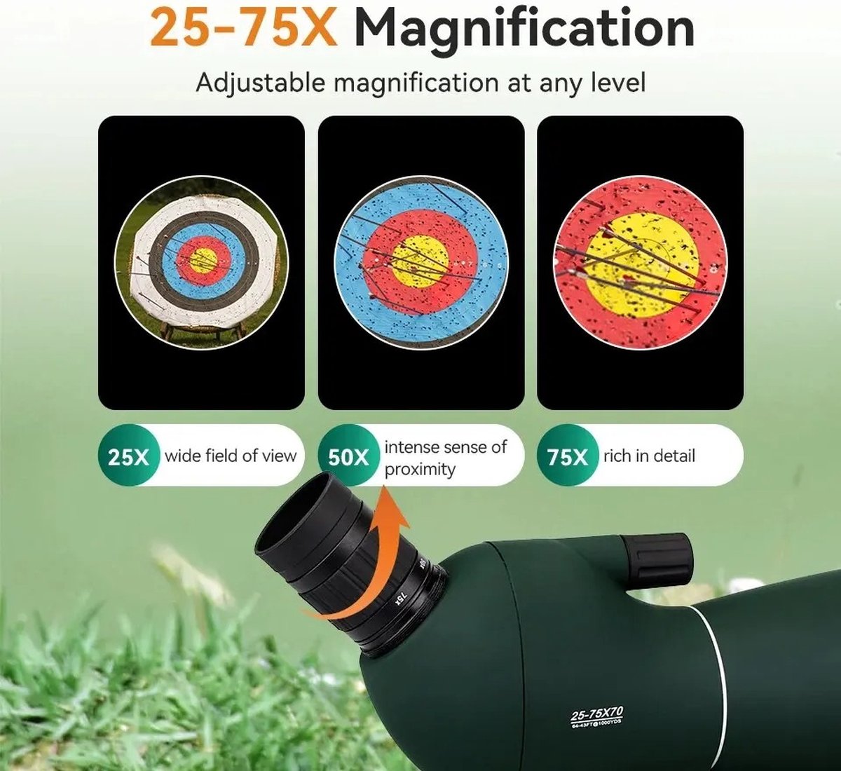 Telescoop Spotting Scope Monocular Verrekijker Bak4 FMC Waterdicht Met Statief