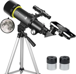 Telescoop voor beginners - 400 mm brandpuntsafstand - zwart