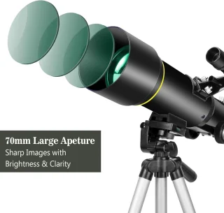 Telescoop voor beginners - 400 mm brandpuntsafstand - zwart