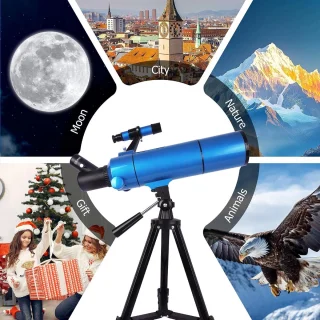 Telescoop voor beginners - sterrenkijker refractor met rugzak, 500mm, elektroblauw
