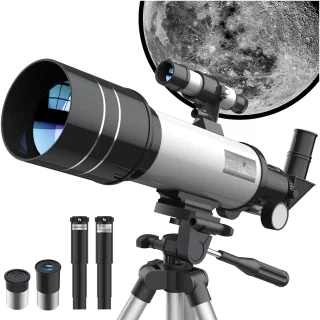 Telescoop voor kinderen en volwassenen, refractortelescoop van 70 mm met brandpuntsafstand van 400 mm