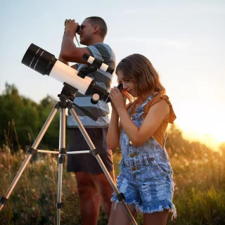 Telescoop voor kinderen en volwassenen, refractortelescoop van 70 mm met brandpuntsafstand van 400 mm