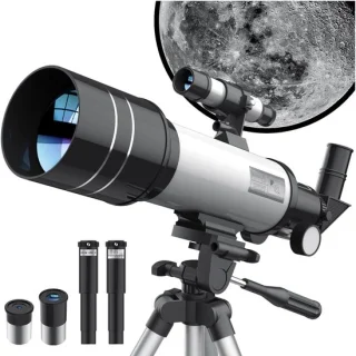 Telescoop voor kinderen en volwassenen, refractortelescoop van 70 mm met brandpuntsafstand van 400 mm
