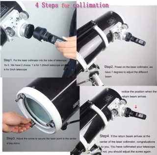 Telescopische lasercollimator 1,25 inch voor Newton-reflector