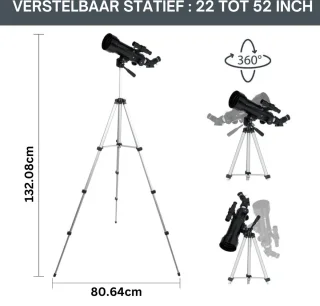 Travel Scope 70 Refractortelescoop met Draagbare Rugzak