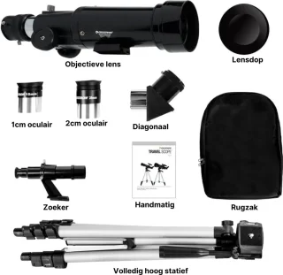 Travel Scope 70 Refractortelescoop met Draagbare Rugzak